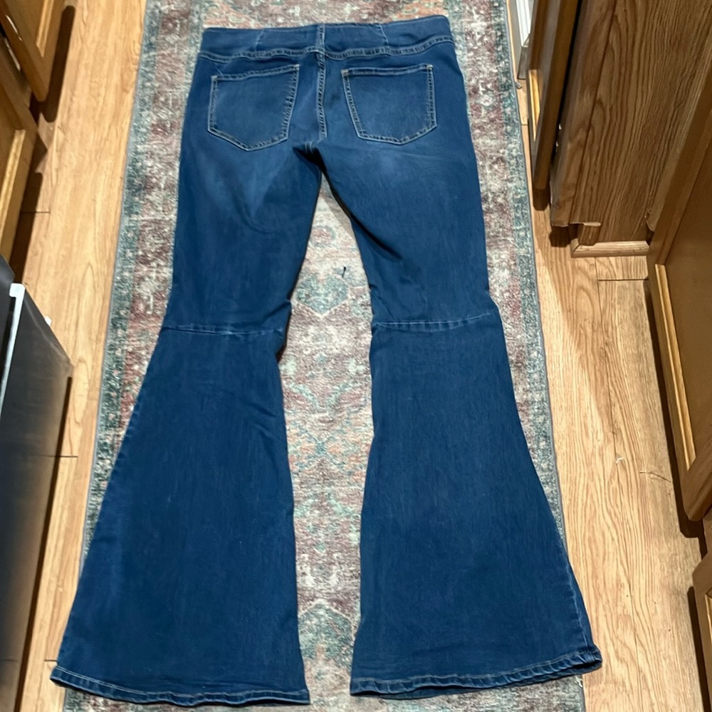 We The Free Blue Flare Wide Leg Jeans - Picture 2 of 4
